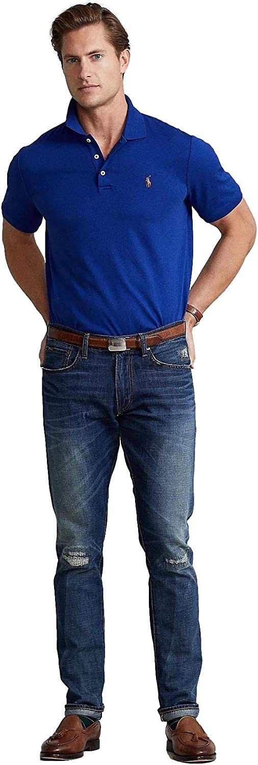 POLO RALPH LAUREN Men's Short Sleeve Knit Pima Polo