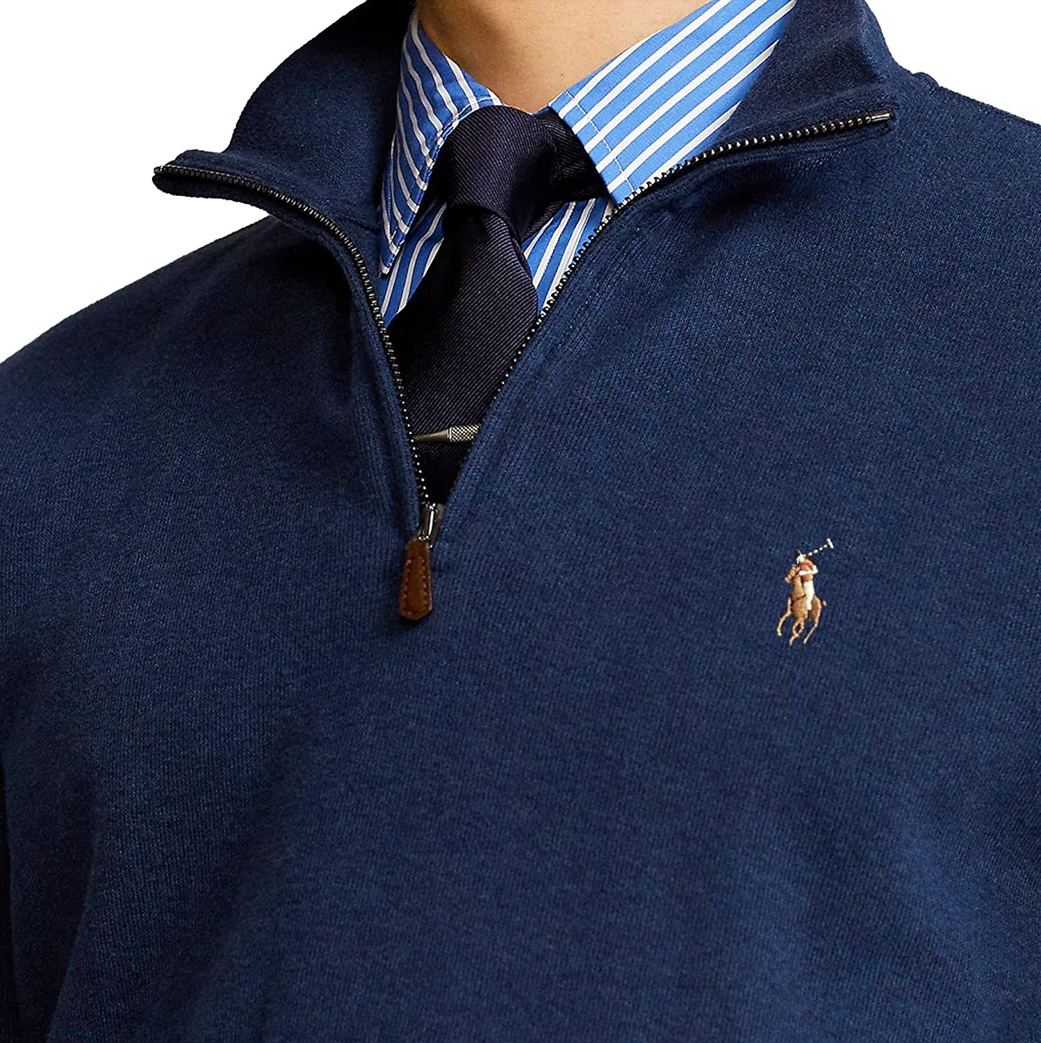 POLO RALPH LAUREN Men's Classic Estate-Rib Quarter-Zip Pullover Sweater
