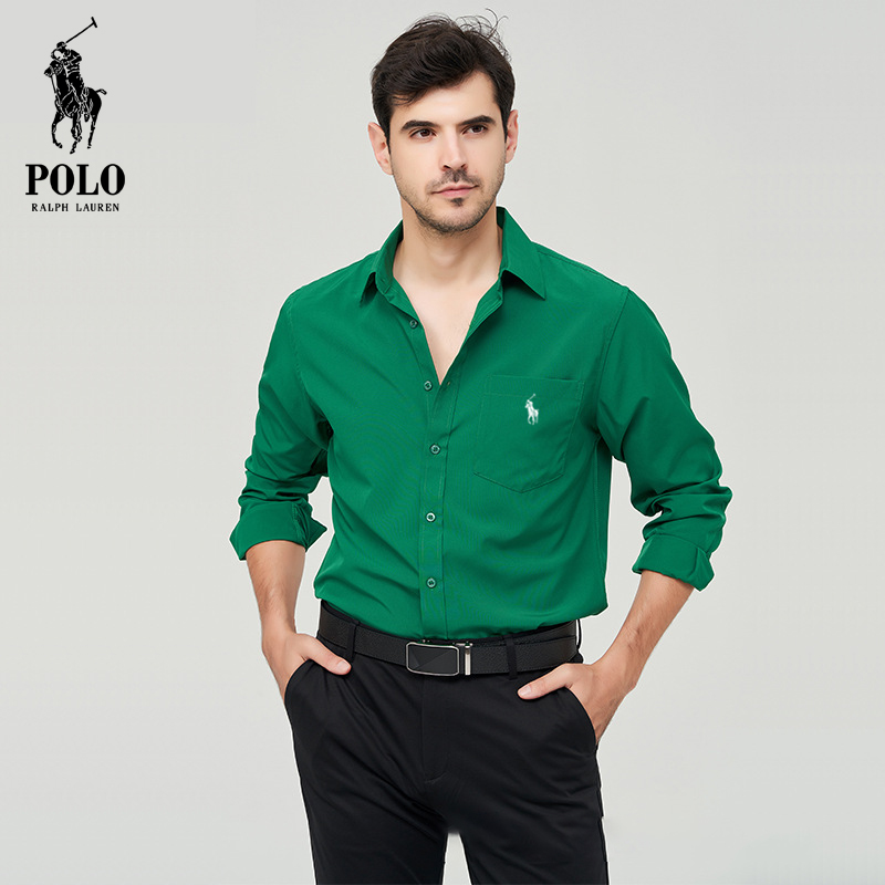 Ralph Lauren Men's Hot style Popular stretch solid color casual  shirt