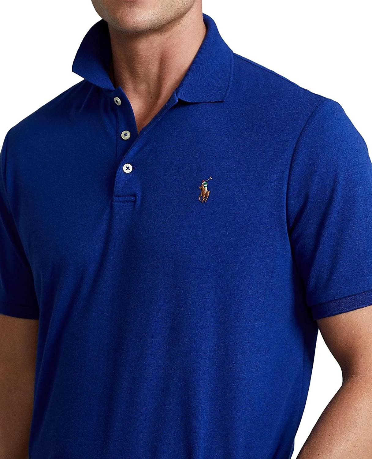 POLO RALPH LAUREN Men's Short Sleeve Knit Pima Polo