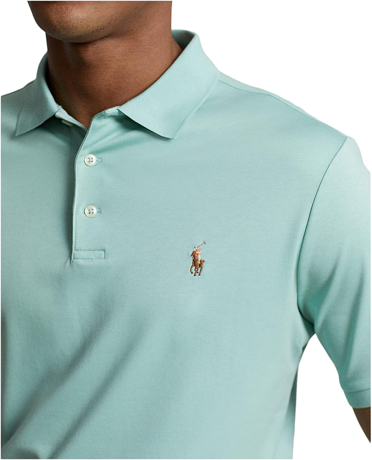 POLO RALPH LAUREN Men's Short Sleeve Knit Pima Polo