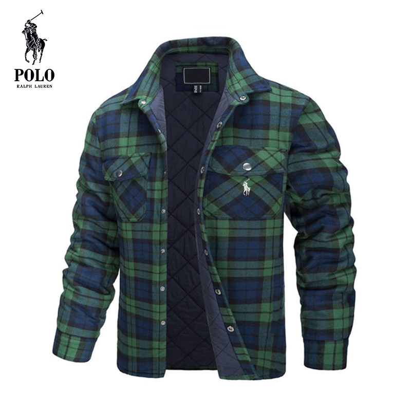 Ralph Lauren Men's Flannel Shirt Long Sleeve Button Down Jacket