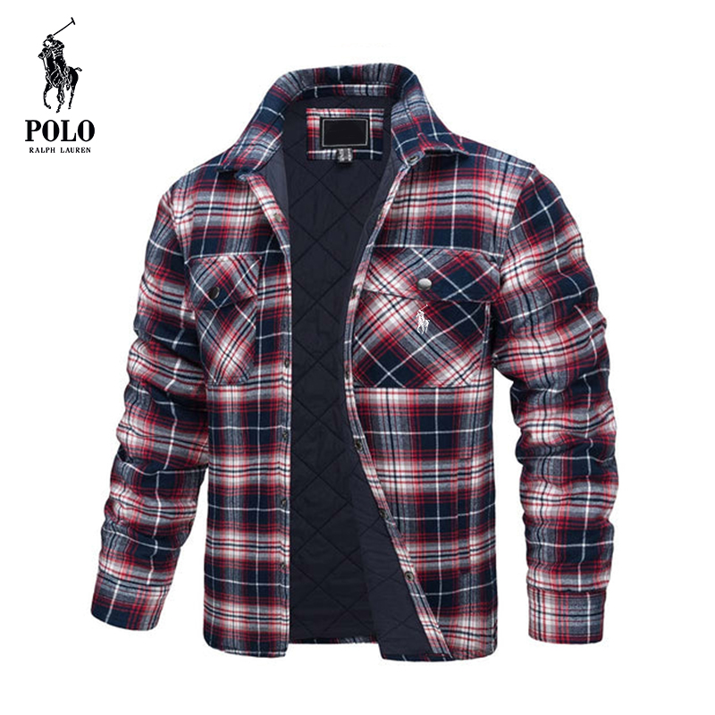 Ralph Lauren Men's Flannel Shirt Long Sleeve Button Down Jacket
