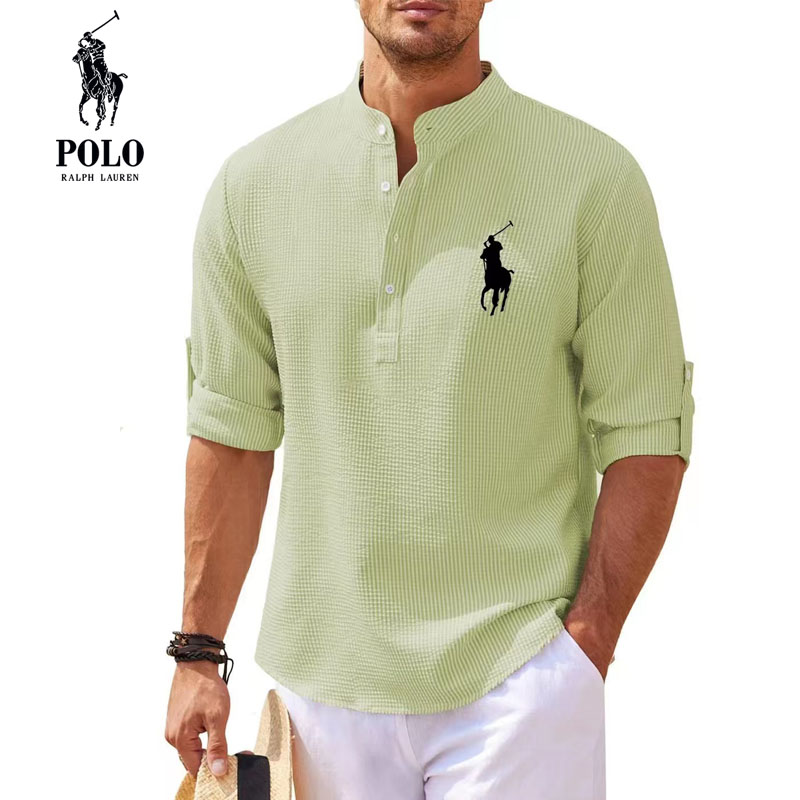 Ralph Lauren Men's Casual Collar Fashion Striped Shirts