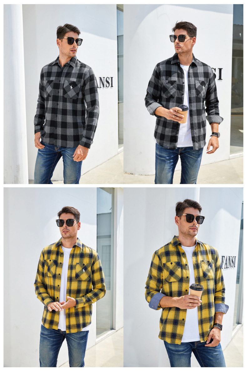 Ralph Lauren Men's flannel plaid shirt（Last day of limited time specials）