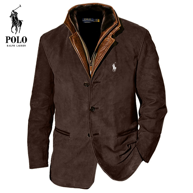 Ralph Lauren Men's Lightweight Casual Jacket Suede Jacket（Last day of limited time special offer）