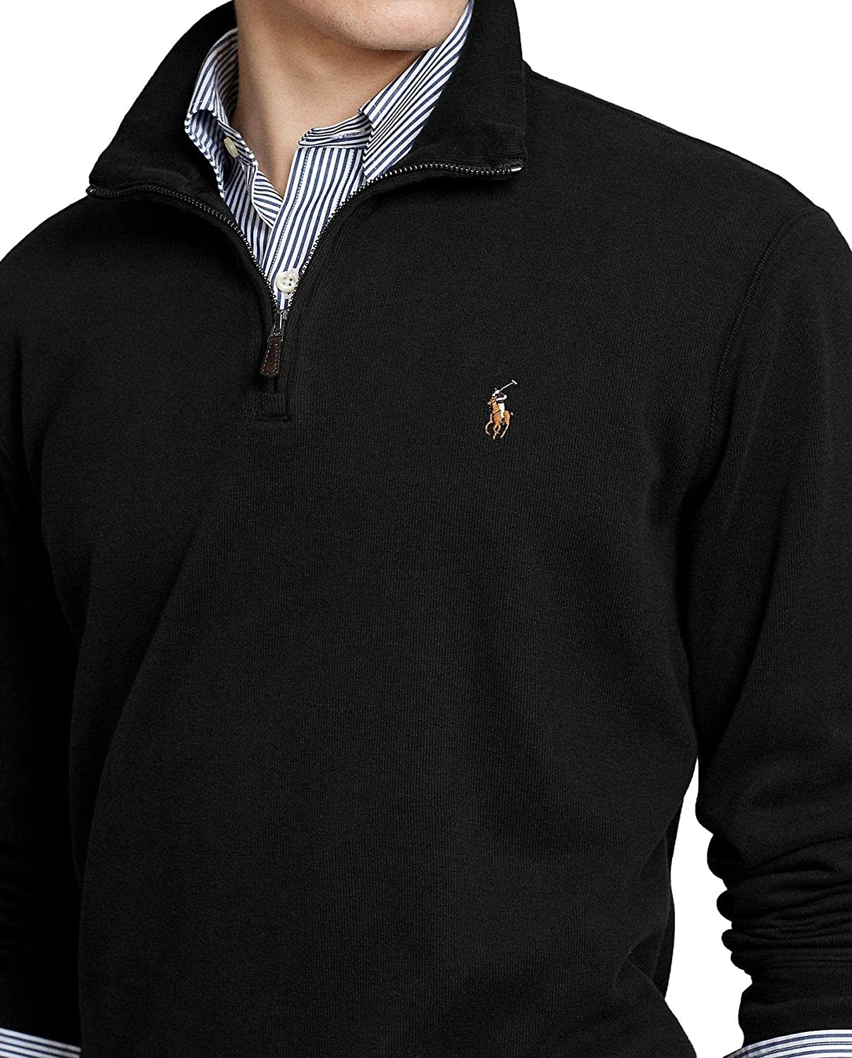 POLO RALPH LAUREN Men's Classic Estate-Rib Quarter-Zip Pullover Sweater