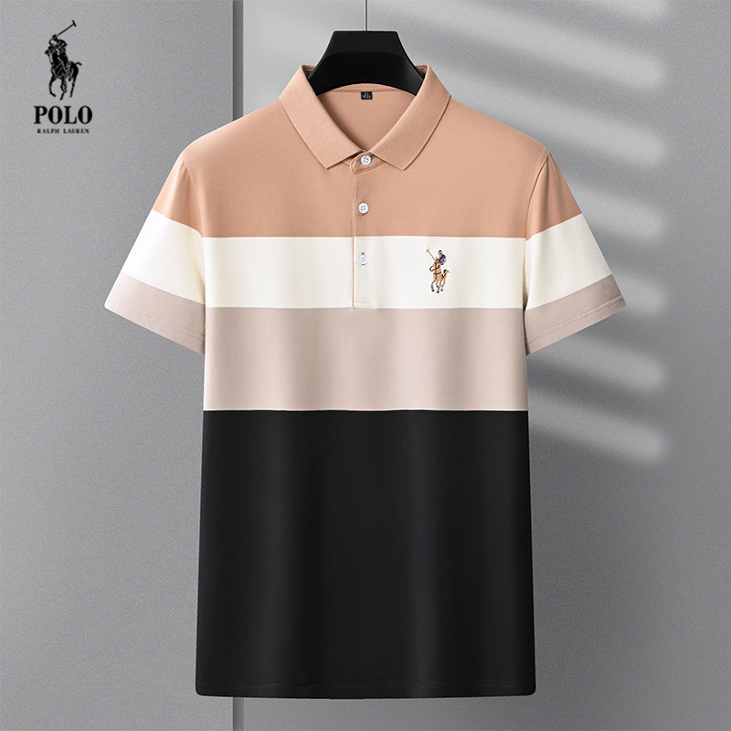 Ralph Lauren summer new embroidery striped polo shirt