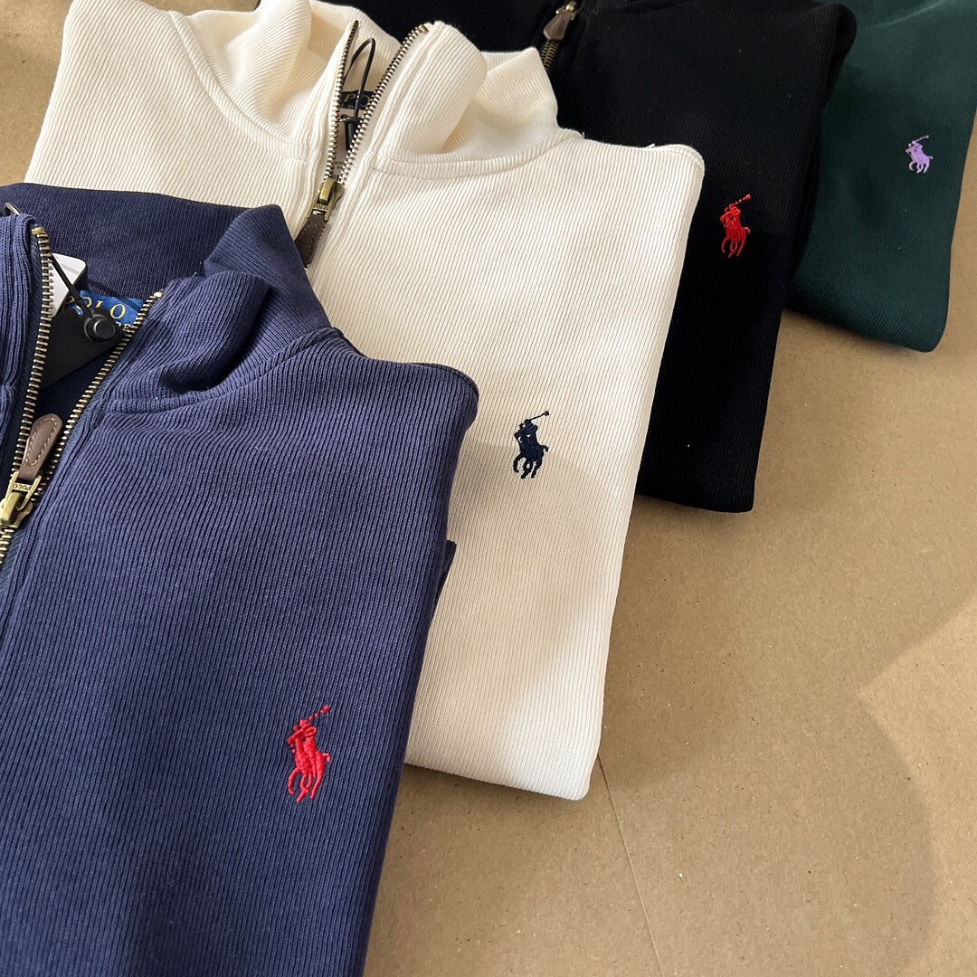 Ralph Lauren Men's Half zip stand collar sweatshirt jacket