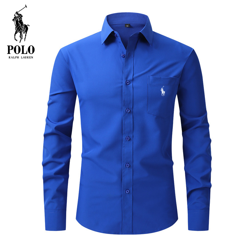 Ralph Lauren Men's Hot style Popular stretch solid color casual  shirt