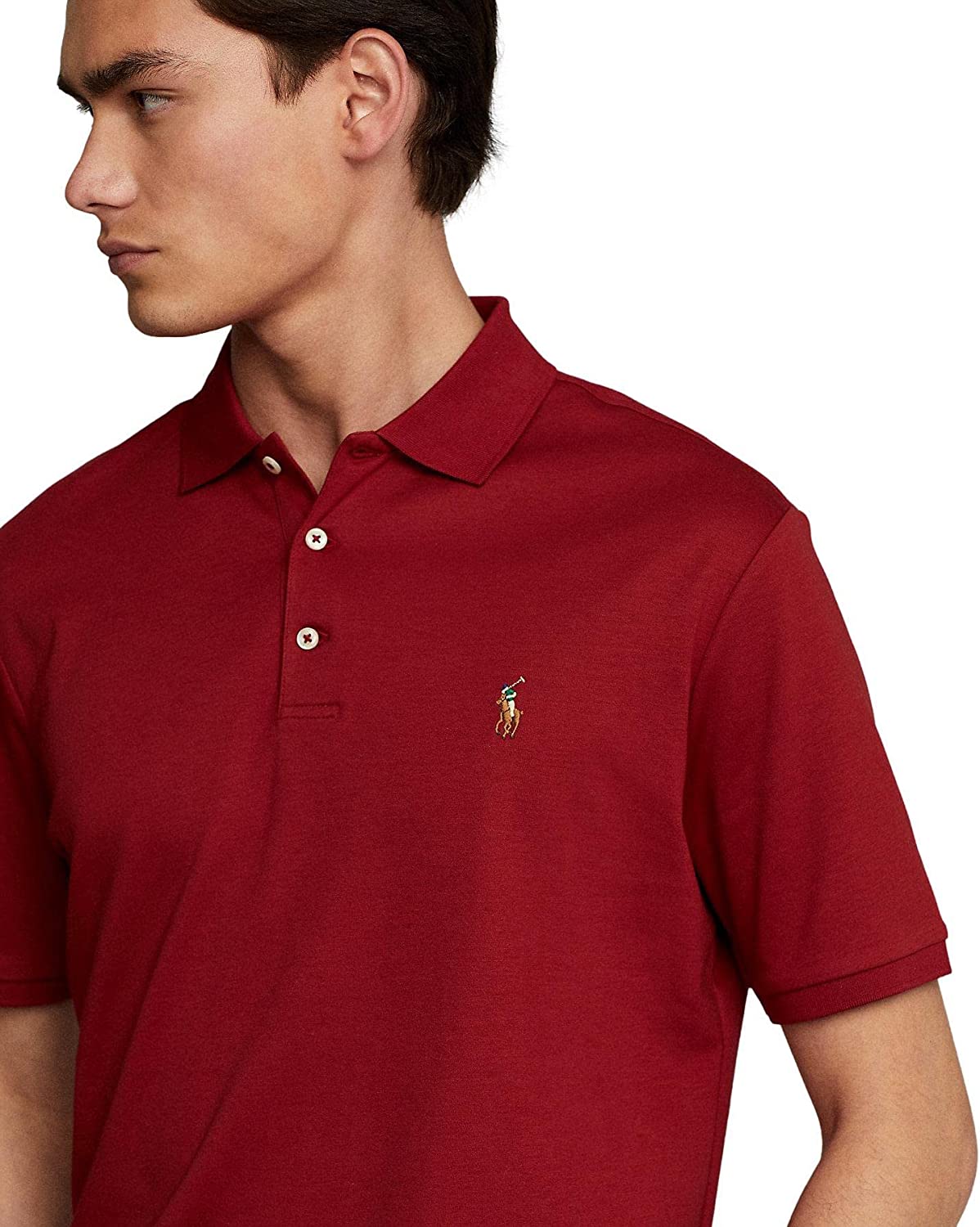 POLO RALPH LAUREN Men's Short Sleeve Knit Pima Polo