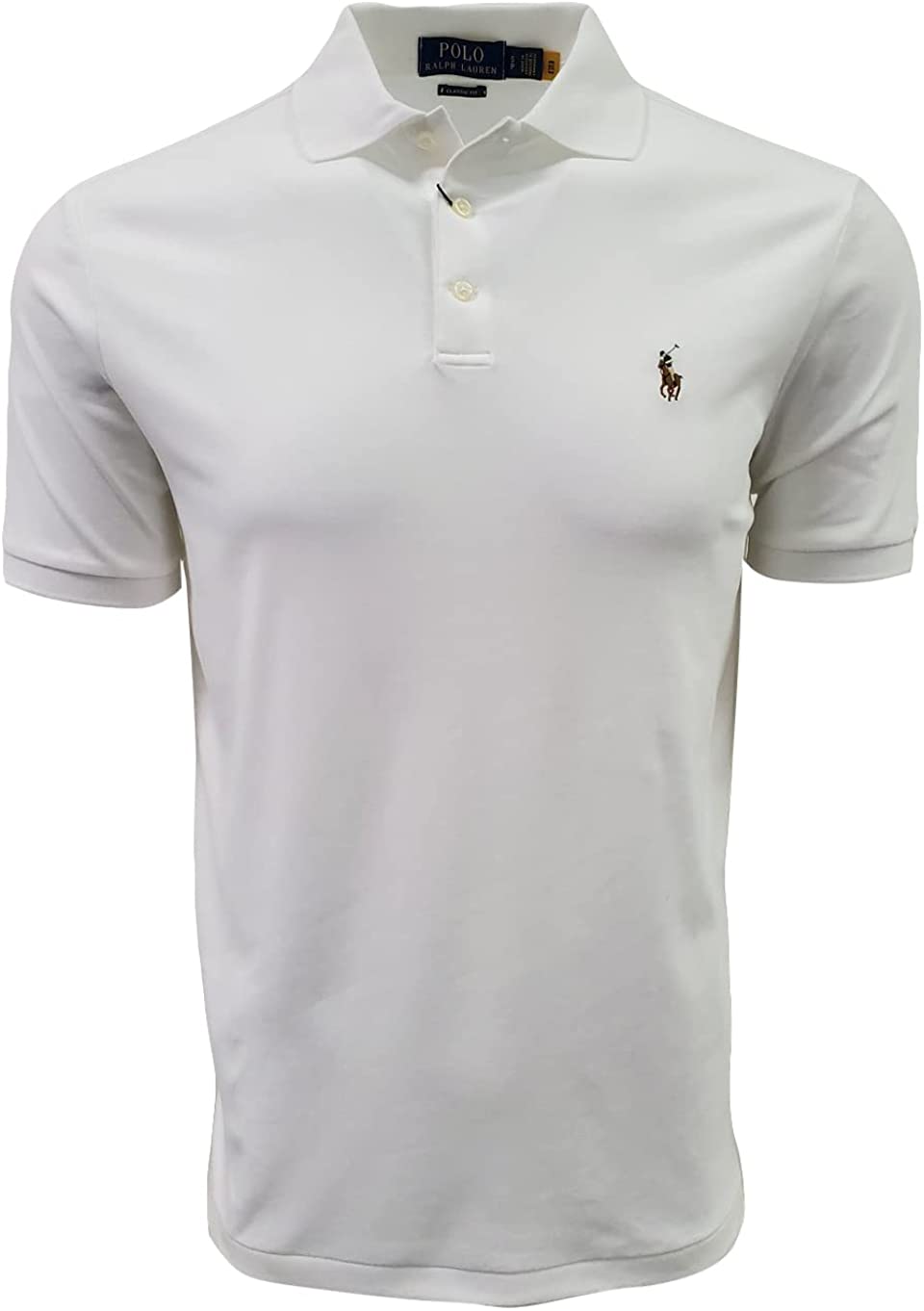 POLO RALPH LAUREN Men's Short Sleeve Knit Pima Polo