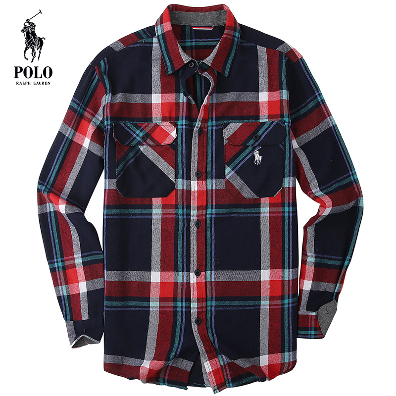 Ralph Lauren Men's flannel plaid shirt（Last day of limited time specials）