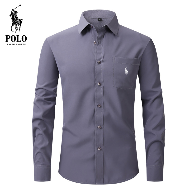 Ralph Lauren Men's Hot style Popular stretch solid color casual  shirt