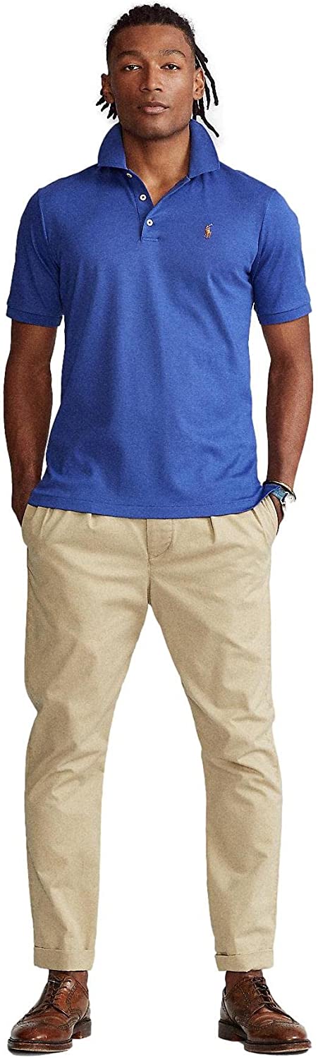 POLO RALPH LAUREN Men's Short Sleeve Knit Pima Polo