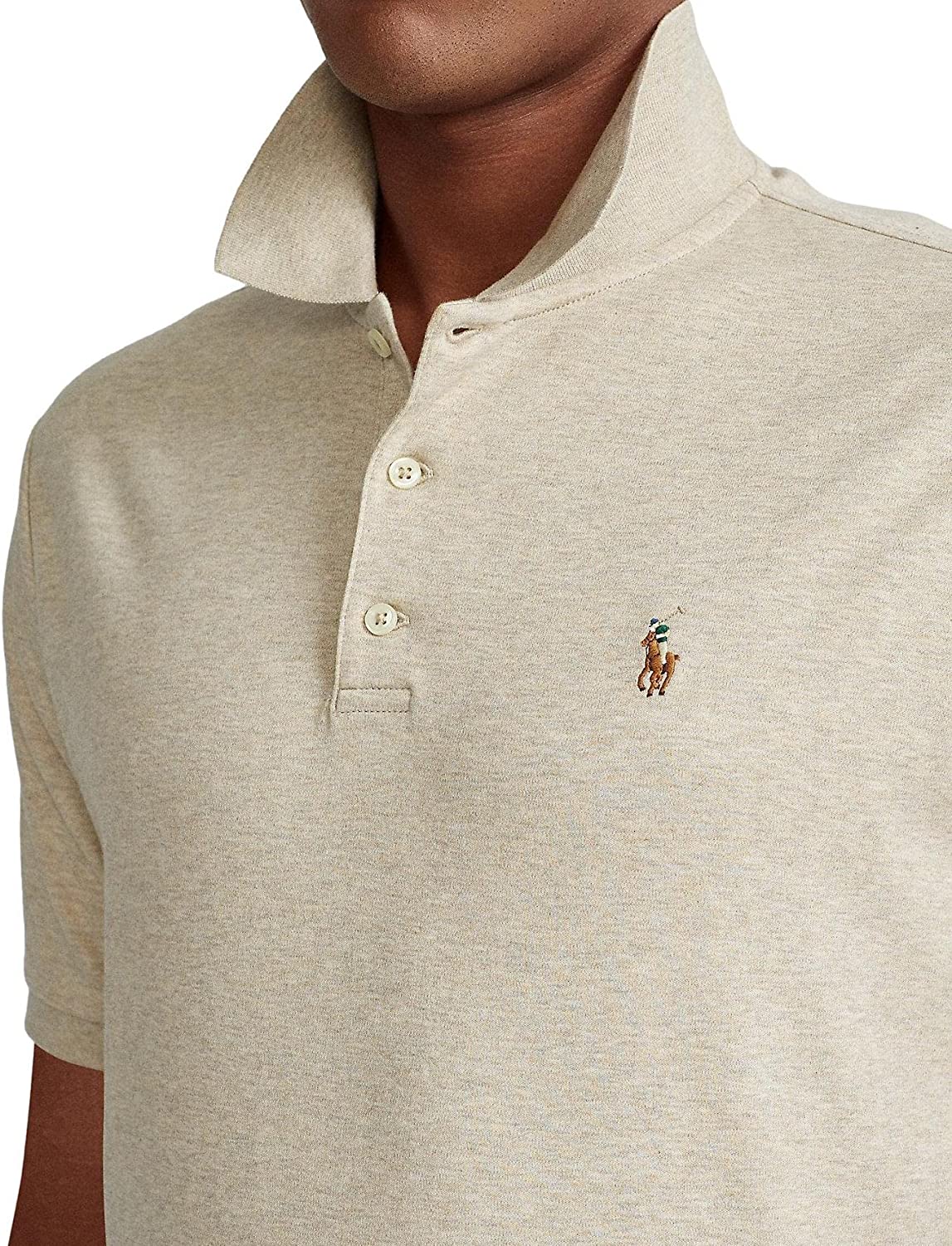POLO RALPH LAUREN Men's Short Sleeve Knit Pima Polo