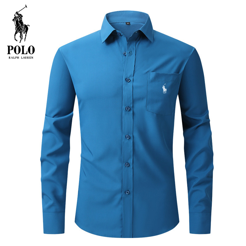 Ralph Lauren Men's Hot style Popular stretch solid color casual  shirt