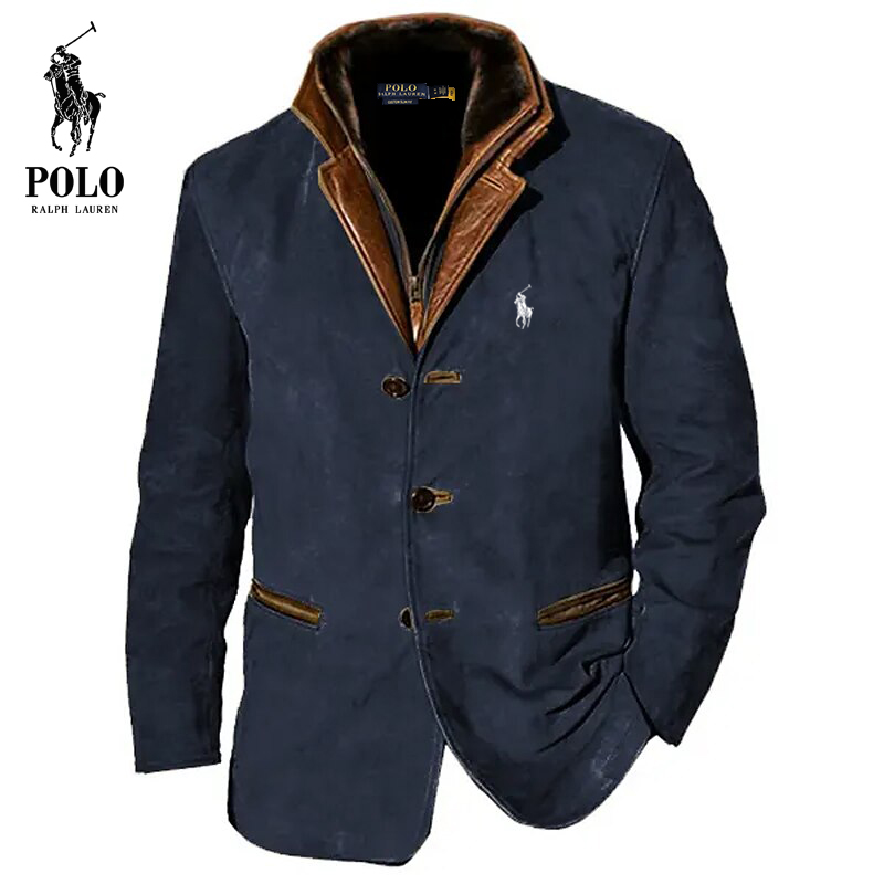 Ralph Lauren Men's Lightweight Casual Jacket Suede Jacket（Last day of limited time special offer）