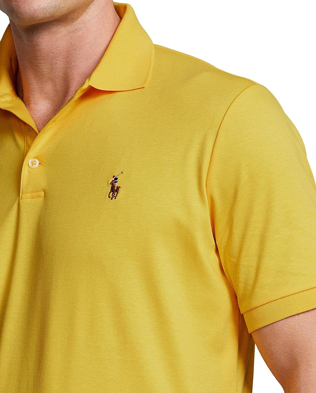 POLO RALPH LAUREN Men's Short Sleeve Knit Pima Polo