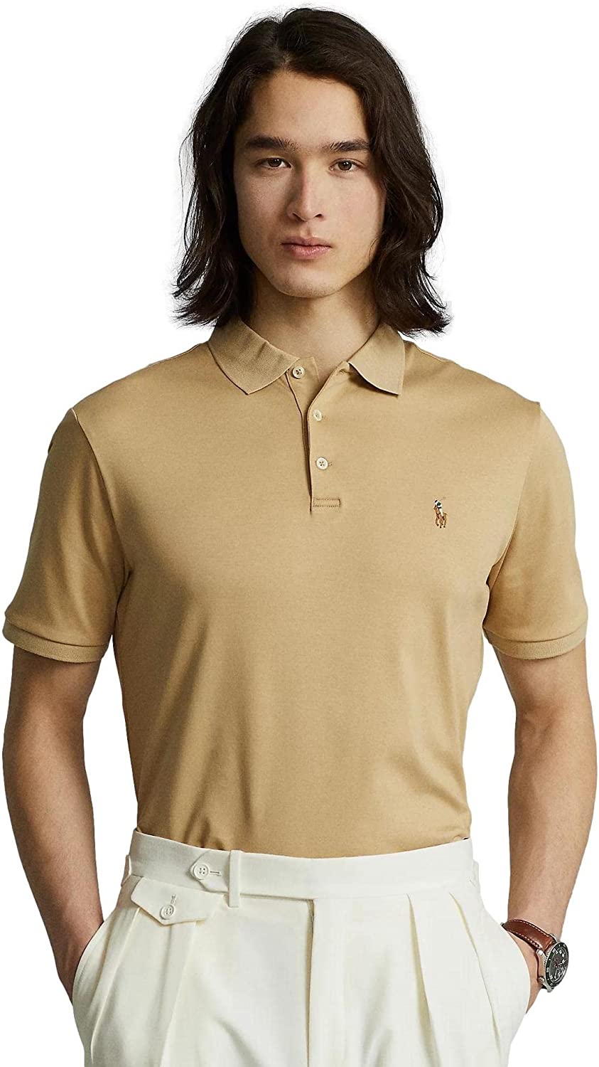 POLO RALPH LAUREN Men's Short Sleeve Knit Pima Polo