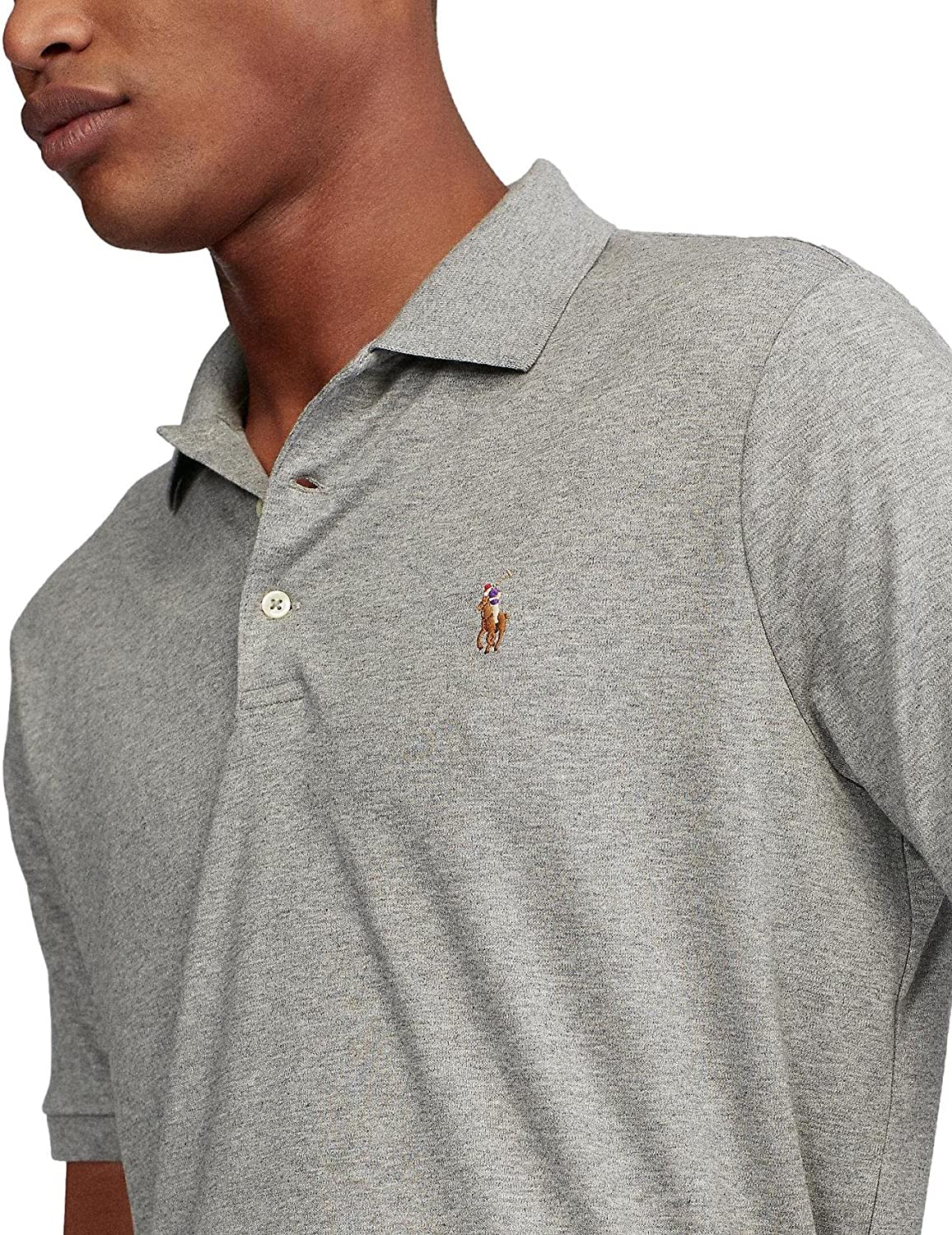 POLO RALPH LAUREN Men's Short Sleeve Knit Pima Polo