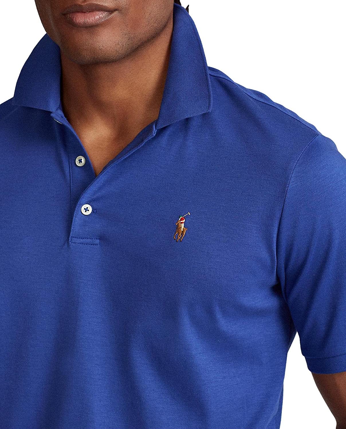 POLO RALPH LAUREN Men's Short Sleeve Knit Pima Polo