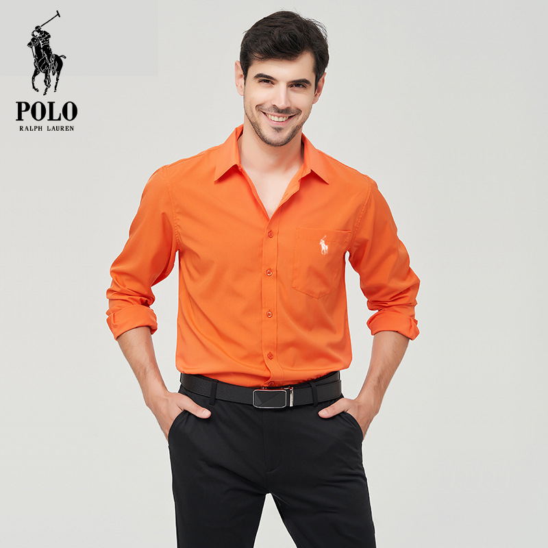 Ralph Lauren Men's Hot style Popular stretch solid color casual  shirt