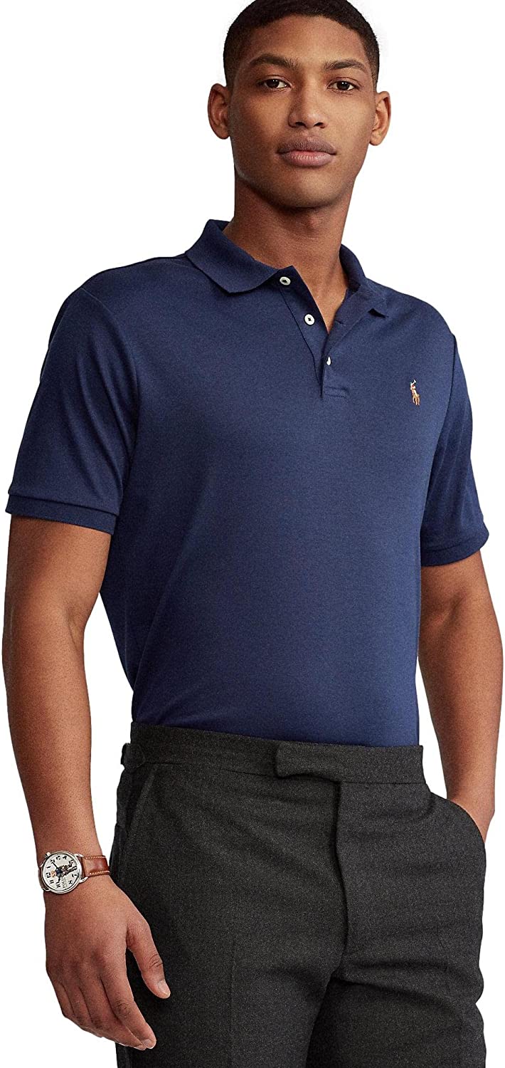POLO RALPH LAUREN Men's Short Sleeve Knit Pima Polo