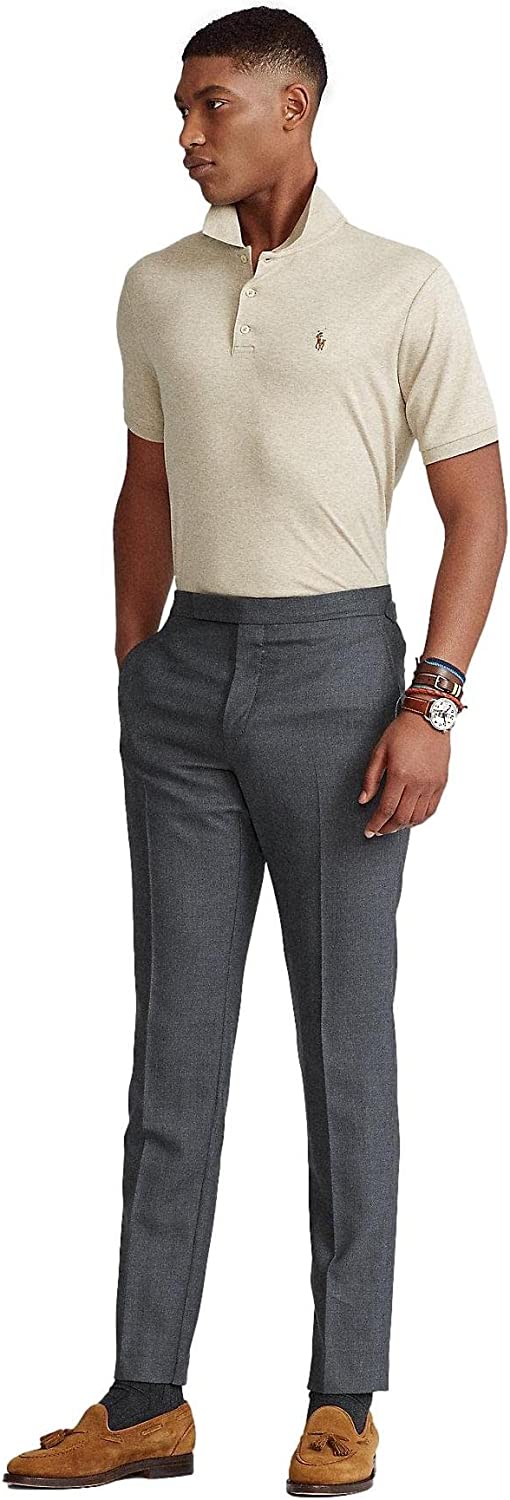 POLO RALPH LAUREN Men's Short Sleeve Knit Pima Polo