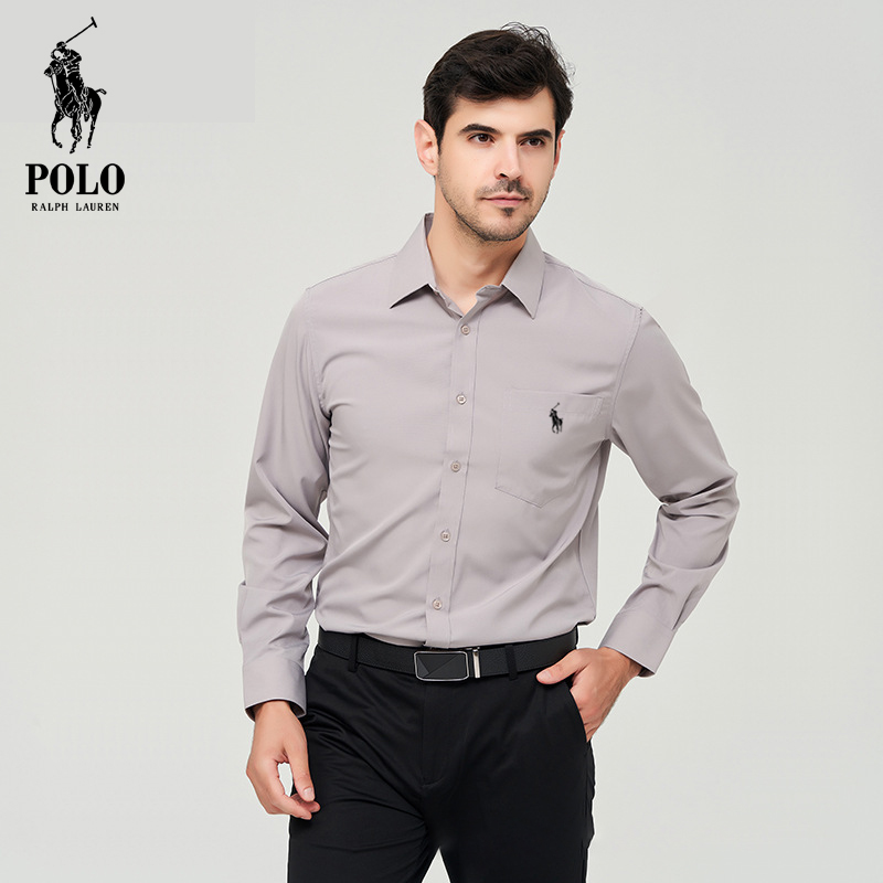 Ralph Lauren Men's Hot style Popular stretch solid color casual  shirt