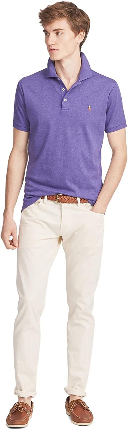POLO RALPH LAUREN Men's Short Sleeve Knit Pima Polo