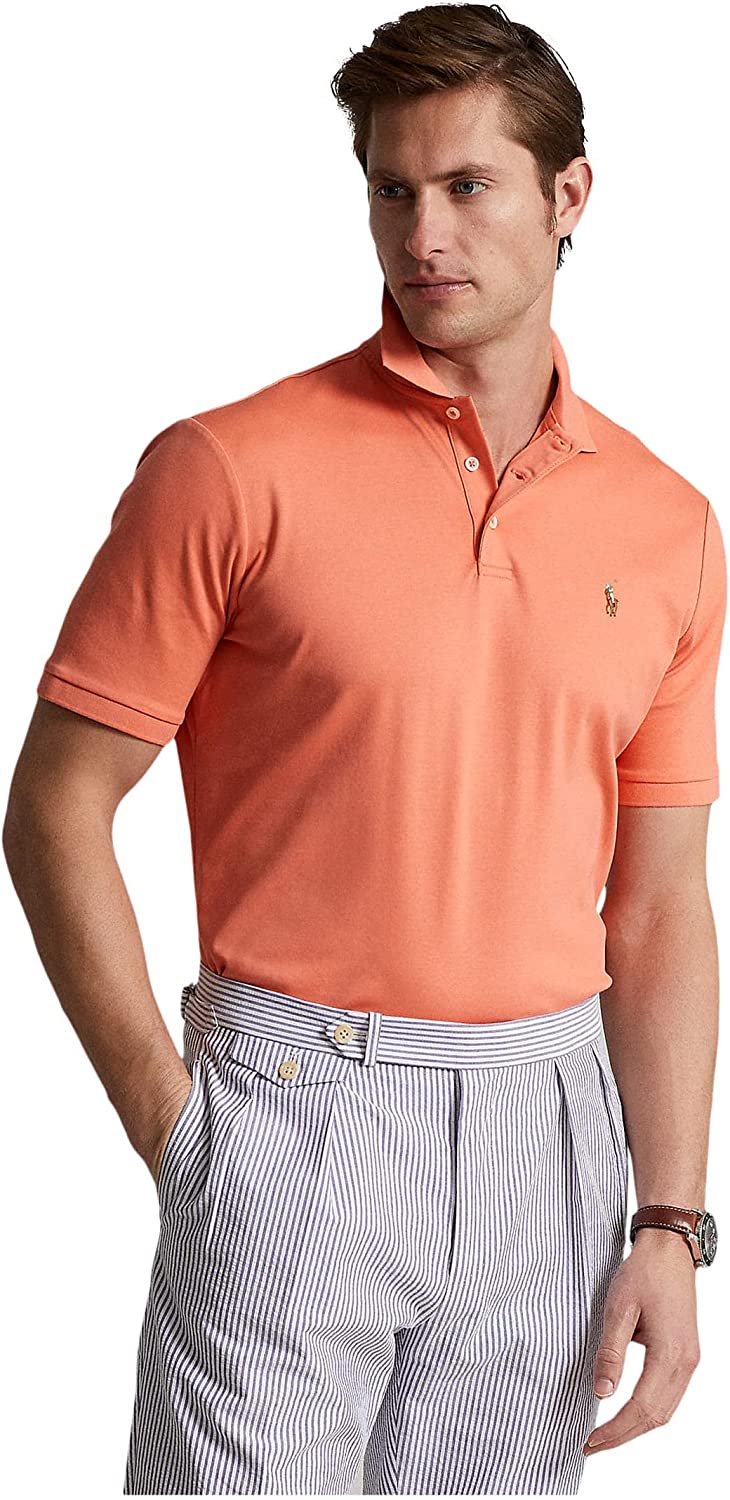 POLO RALPH LAUREN Men's Short Sleeve Knit Pima Polo