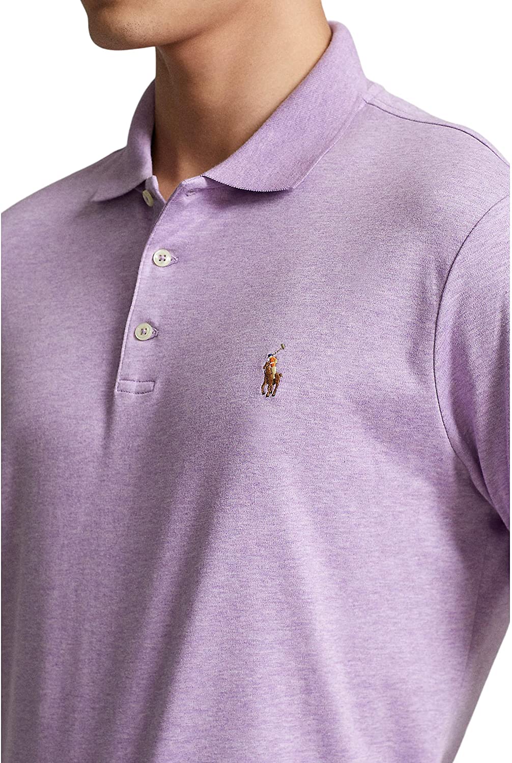 POLO RALPH LAUREN Men's Short Sleeve Knit Pima Polo