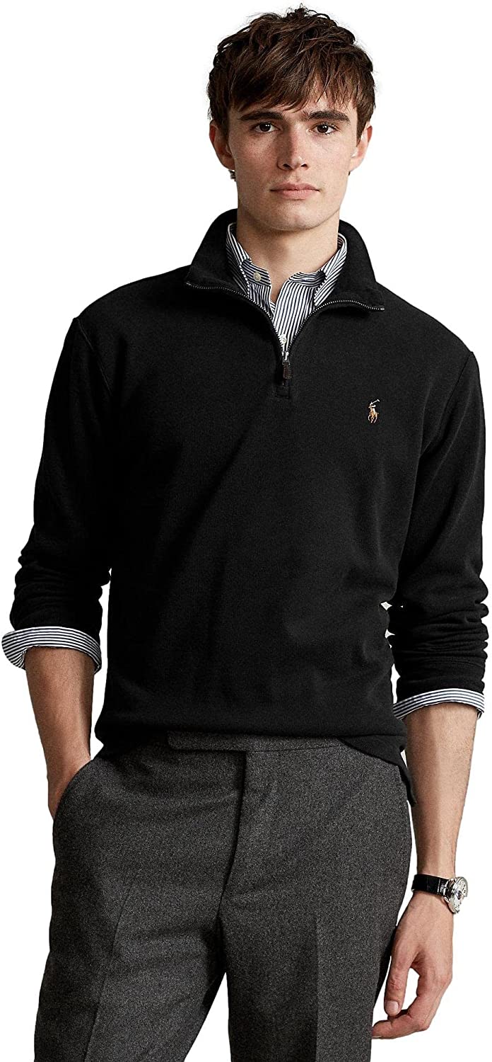 POLO RALPH LAUREN Men's Classic Estate-Rib Quarter-Zip Pullover Sweater