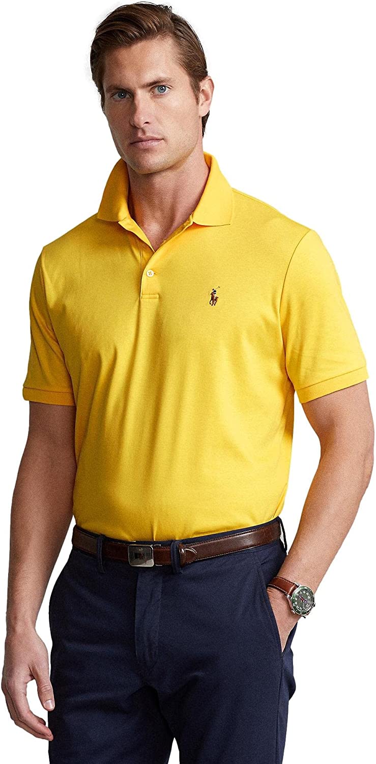 POLO RALPH LAUREN Men's Short Sleeve Knit Pima Polo
