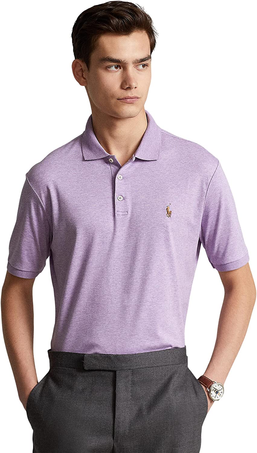 POLO RALPH LAUREN Men's Short Sleeve Knit Pima Polo
