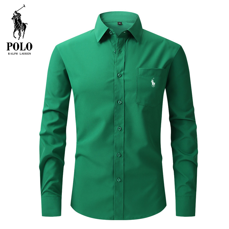 Ralph Lauren Men's Hot style Popular stretch solid color casual  shirt