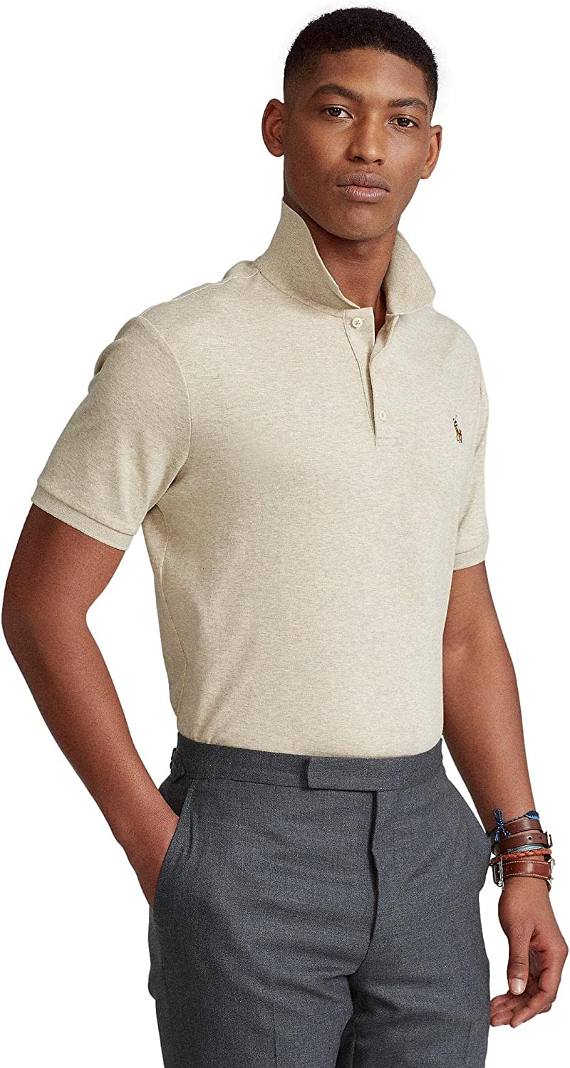 POLO RALPH LAUREN Men's Short Sleeve Knit Pima Polo