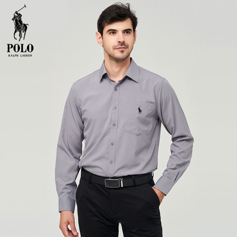 Ralph Lauren Men's Hot style Popular stretch solid color casual  shirt