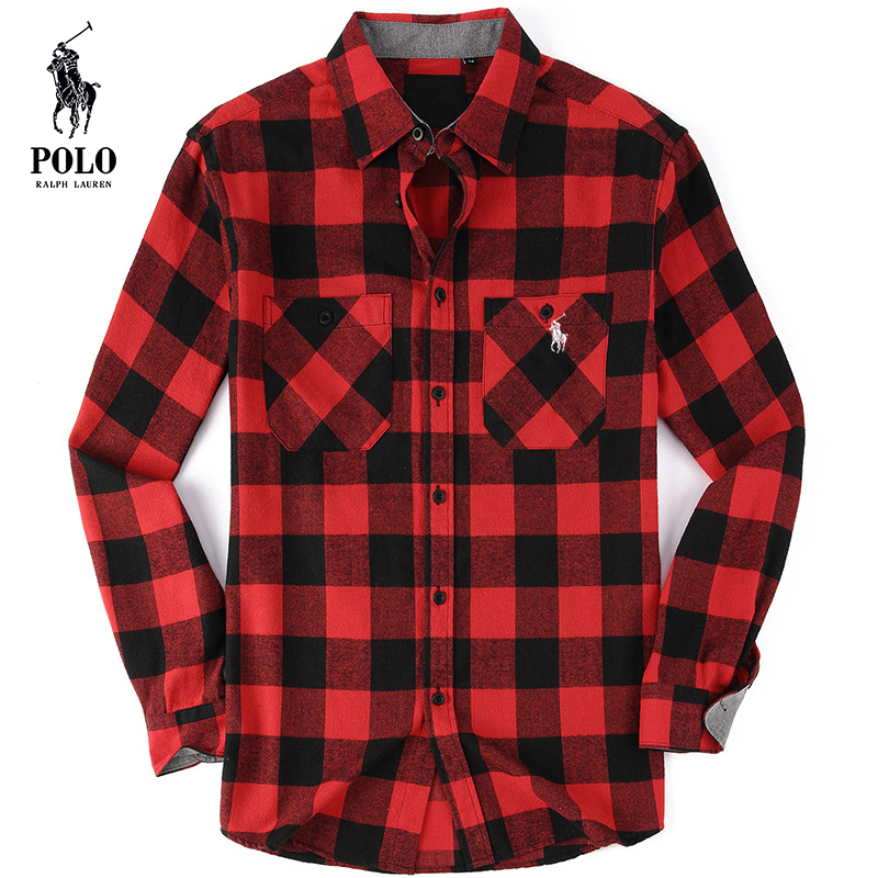 Ralph Lauren Men's flannel plaid shirt（Last day of limited time specials）