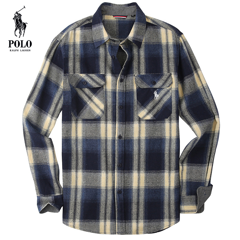 Ralph Lauren Men's flannel plaid shirt（Last day of limited time specials）