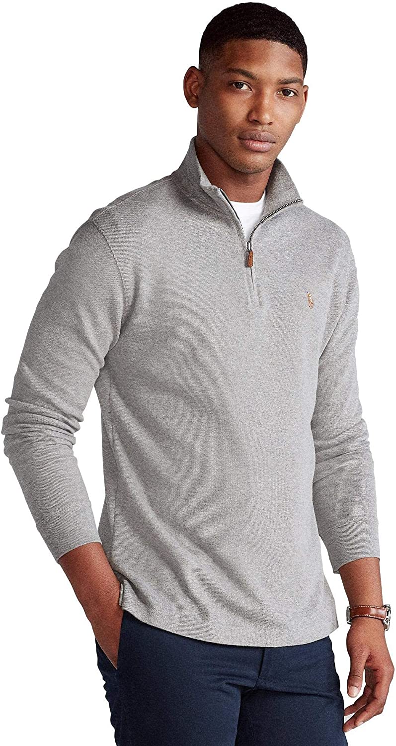 POLO RALPH LAUREN Men's Classic Estate-Rib Quarter-Zip Pullover Sweater