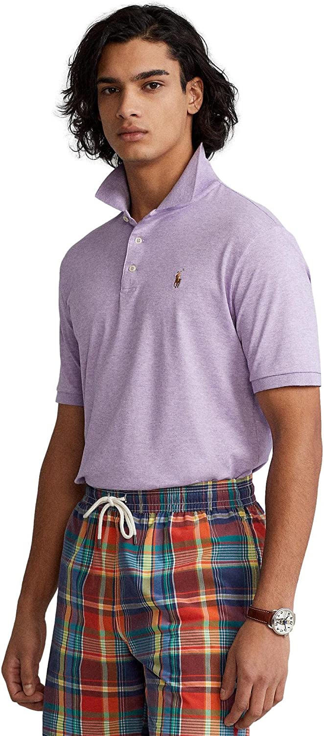 POLO RALPH LAUREN Men's Short Sleeve Knit Pima Polo