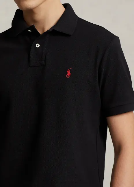 Slim Fit Mesh Polo Shirt