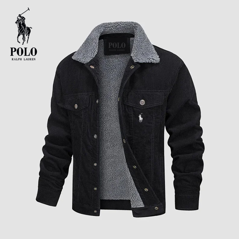 Ralph Lauren Men's Cotton Lapel Warm Corduroy Work Casual Jacket
