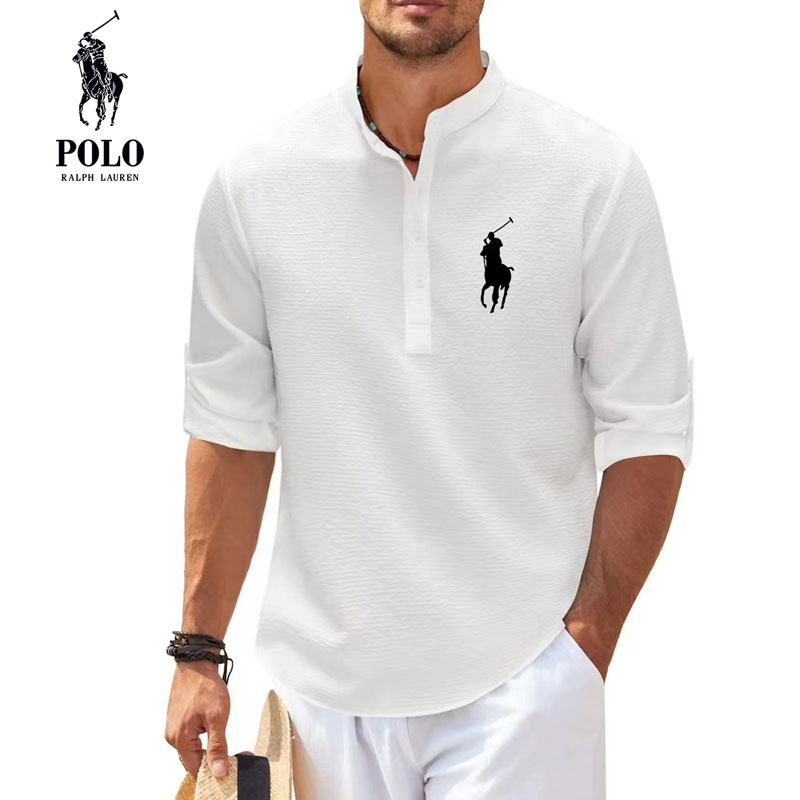 Ralph Lauren Men's Casual Collar Fashion Striped Shirts