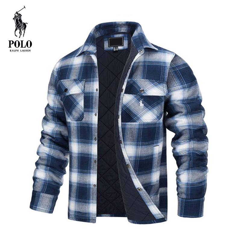Ralph Lauren Men's Flannel Shirt Long Sleeve Button Down Jacket