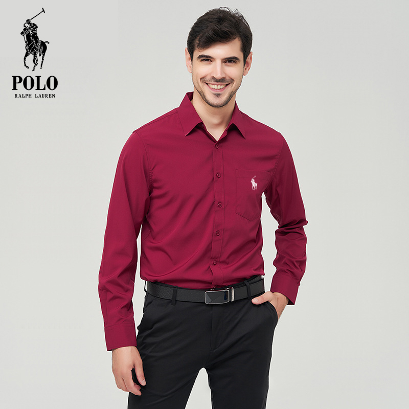 Ralph Lauren Men's Hot style Popular stretch solid color casual  shirt