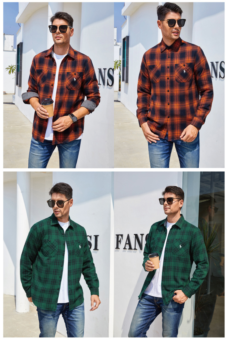 Ralph Lauren Men's flannel plaid shirt（Last day of limited time specials）