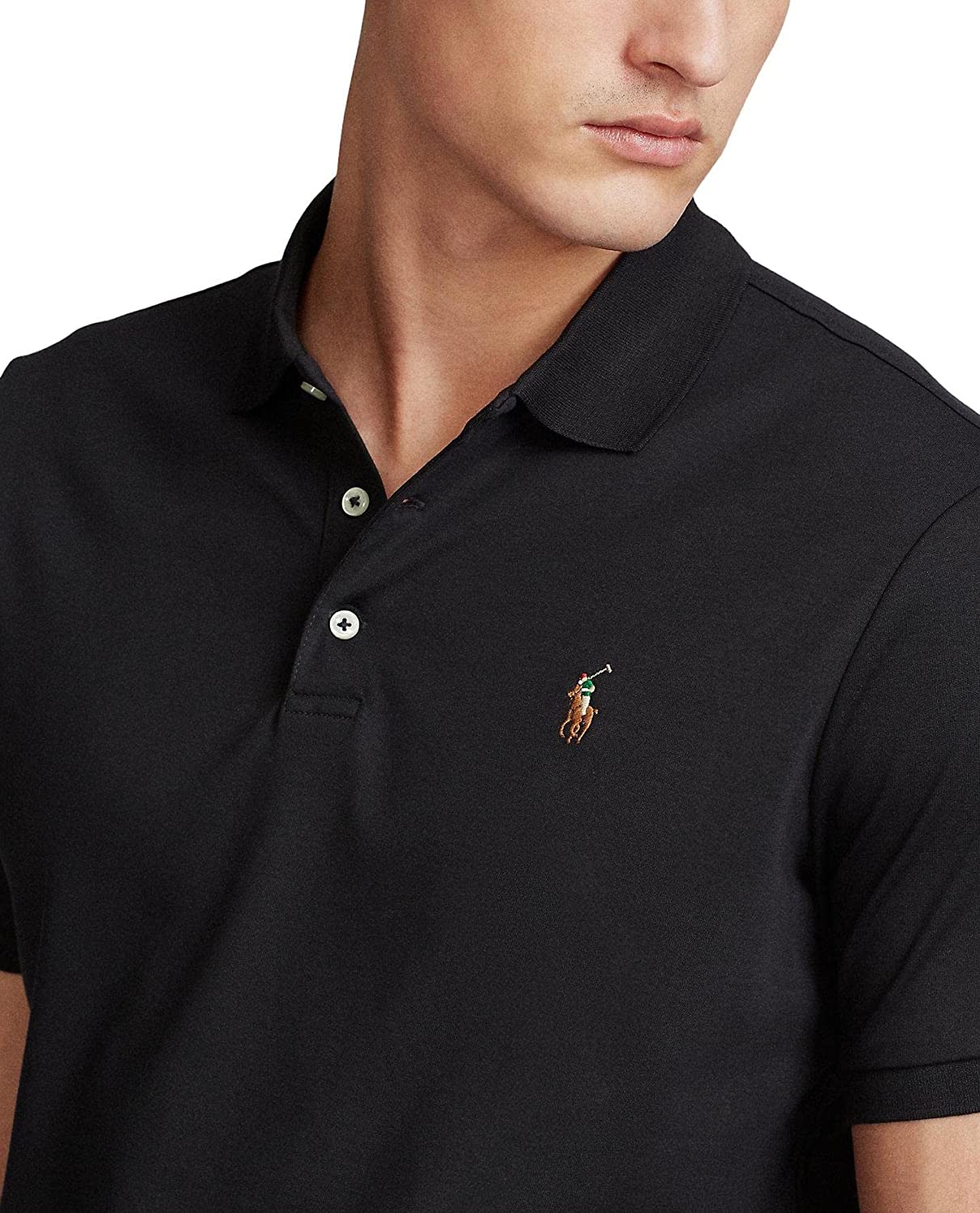POLO RALPH LAUREN Men's Short Sleeve Knit Pima Polo